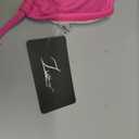 Womens Bikini Swimsuit Triangle Top Side Tie Bottom Bikini Swimwear, Pink, Small