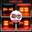 Magnetic Wireless Trailer Lights, LED Trailer Lights Turn Signal Brake Running Stop Light with License Plate Light, Tow Tail Light Kit for Trucks, Boats, RVs, Campers, IP67 Waterproof 10-30V