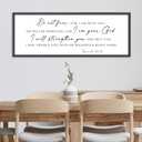 WMZYKJGS Do Not Fear for I Am With You Wall Decor Sign 32"12" Bible Verse Scripture Isaiah 41:10 Signs Large Christian Religious Living Room Wall Hanging Art (Black)