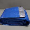 RAINDEWAY Tarps - 20x30 Feet, 5.5 Mil Thick, Multipurpose Waterproof Poly Tarp Cover with Metal Grommets and Reinforced Edges, Silver/Blue Large Tarp