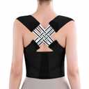 Back Brace Posture Corrector for Women and Men Shoulder Straightener Hunchback Adjustable Support Upper Comfy Correction Back Pain Relief Scoliosis Lumbar Spine Upgraded (Black, X-Large)