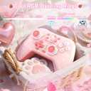 Kuitmor Pink Switch Controller,Hello Kitty Hall Effect Controllers Wireless for Switch 2/1/OLED/Lite,PC,Android,iOS, Bluetooth + Wired + 2.4G Receiver (Sold Separately),1000mAh Battery,6-Axis Gyro,Dual Vibration,RGB Breathing Light