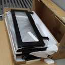 Bathroom Wall Cabinet, Over The Toilet Space Saver Storage Cabinet, Medicine Cabinet with 2 Glass Door and Towel Bar, Metal Wall Mounted Cabinet for Bathroom Laundry Room Kitchen (Upgraded Black)