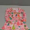 DACSOIT Christmas Toddler Girls Nightgowns Pink Snow Pattern Sleepwear Night Dress Pajamas 2-3T