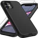 For IPhone 11 Case : 3 in 1 Design & 14FT Military Grade Droptection iPhone 11 Phone Case with 2Pc HD Screentector,Shockproof/Dustproof/Dropoftective Case for i Phone 11-Black