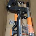 Weed Puller Tool,Detachable Stand Up Weed Puller with Long Handle,3-Claw Steel Head Weeder Tool,No Bending/Kneeling for Lawn, Yard & Garden Tool,Easily Remove Weeds (Orange)