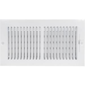 EZ-FLO 12 x 6 Inch (Duct Opening) Air Vent Cover for Wall or Ceiling, Two-Way Ventilation Register, Solid Steel HVAC Register Cover, White, 61612 (12 in. x 6 in.)