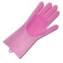 Household Cleaning Gloves Rubber Gloves Cleaning Household Magic Kitchen Gloves Cooking Hand Washing Tableware Scrubber Durable(Pink)
