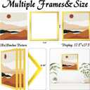 Gold 18x18 Picture Frame Set of 3, High Transparent Frame for 18 By 18 Square Photo Collage Canvas Poster Size Wall Mount and Tabletop Horizontally Vertically (Gold, 18 x 18 inches)