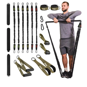 Tube Resistance Bands for Working Out Men and Women - Exercise Bands Resistance Bands Set, Resistance Band Bar,  Ankle Straps, Foot Straps and Door Anchor