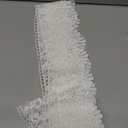 MECCANIXITY 4 Inch Wide 5 Yard Lace Ribbon Floral Pattern White Lace Trim Ribbon Milk Silk Lace Trim for Sewing Making, DIY Crafts,Gift Wrapping, Wedding Decor