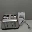 RAMJOY Toaster 2 Slice, Extra Wide Slot Toaster for Bagels, Bread, Waffles, 7 Shade Settings, 4 Main Functions, Removable Crumb Tray, 900 Watts Toasters, Brushed Stainless Steel