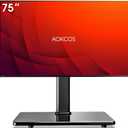 Tabletop Swivel TV Stand, Universal TV Stand for 32-75 inch LCD/LED/OLED TV with Tilt, 8 Levels Height Adjustable TV Mount Stand with Tempered Glass Base, MAX VESA 4000x600mm, Holds up to 99lbs (Black)