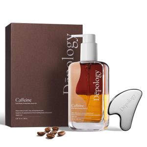 depology Caffeine Body Firming Serum Oil  Non-greasy Hydrating Body Glow Dual-Phase Oil for Dry, Aging Skin with Gua Sha Tool  Skin Tightening Oils with Squalane, Camellia & Caffeine  5.07 fl oz depology Caffeine Body Firming Serum Oil  Non-greasy Hydrating Body Glow Dual-Phase Oil for Dry, Aging Skin with Gua Sha Tool  Skin Tightening Oils with Squalane, Camellia & Caffeine  5.07 fl oz