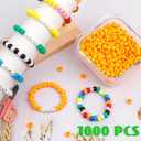 1000 PCs Acrylic Pony Bea.. Kandi Beads( Light Orange)