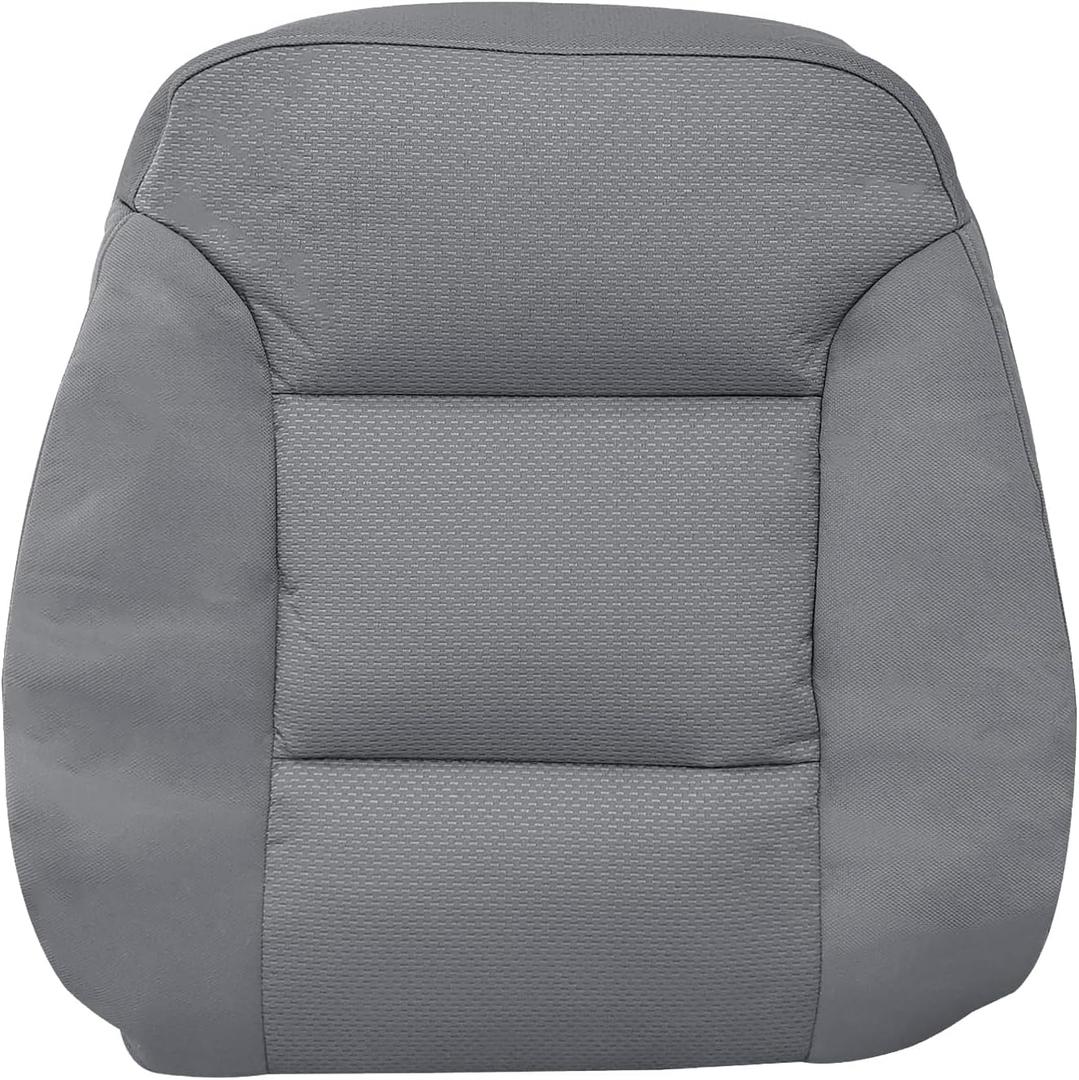 Driver Top Lean Back Cloth Seat Cover Fits for Chevy Silverado 1500 2014-2018, Silverado 2500 2500HD 3500 3500HD 2015-2019 Dark Ash Gray (Also for Passenger Side)