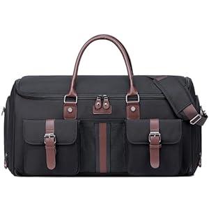 Vessgra Carry on Garment Bag for Travel, Convertible Garment Duffle Bags for Men Women with Shoe Compartment - 2 in 1 Hanging Suitcase Suit Travel Bags 