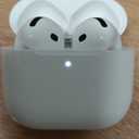 Apple AirPods 4 Wireless Earbuds, Bluetooth Headphones, Personalized Spatial Audio, Sweat and Water Resistant, USB-C Charging Case, H2 Chip, Up to 30 Hours of Battery Life, Effortless Setup for iPhone