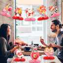 2 x Large, Pack of 8 | 3D Valentine Honeycomb Centerpiece, Red and Pink Valentines Day Centerpieces Table Decorations for Valentine's Day Party Supplies Ideas, Favors