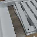 ChooChoo Farmhouse End Table, Rustic Vintage End Side Table with Storage Shelf for Small Spaces, Nightstand Sofa Table for Living Room, Bedroom White 2 Pack