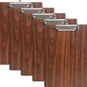Clipboards, 4 Pack Wooden Clipboard Hardboard,Standard A4 Letter Size Wood Clip Boards for Office School Business Classroom