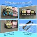 Stbhgfrxr magnetic spice rack for refrigerator, 3-pack magnetic shelf, mobile 10-hook kitchen organizer, magnetic shelves and magnetic shelf for fridge