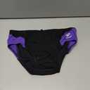 Speedo Men's Poly Mesh Square Leg Swimsuit (34, Black/Purple Spark)