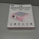 M - DustPro Cordless Rechargeable Nail Dust Collector | 45K RPM Powerful Suction | Ultra-Quiet Brushless Nail Vacuum with Reusable Filter | Professional & Home Salon Use (Pink)