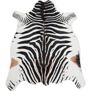 MustMat Zebra Rug for Living Room Decor(4.6ft x 6.6ft) - Faux Fur Animal Print Carpet in Black and White - Perfect for Bedroom, Office, or Nursery