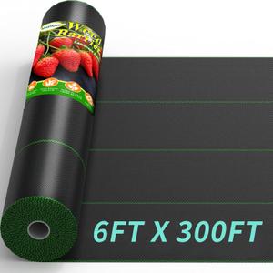 6FT x 300FT 3.2oz Heavy Duty Woven Weed Barrier Fabric
