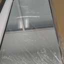 16''x48'' Full Length Mirror, Modern Arched Door Mirror Full Length with Hanging Leather Cord, Wall Mounted Mirror with Hanging Leather Strap for Bathroom Vanity Living Room Bedroom EntranceBlack