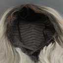 X-TRESS 30 Inch Blonde Lace Front Wigs Ombre blonde wig Body Wave Glueless Wig Middle Part Lace Frontal Wigs Pre Plucked For Women 13x4x1 Synthetic Wavy Wigs with Dark Roots