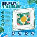 Floating Mahjong Table for Pool, Double-Sided Waterproof Float Board with Rules, Game Tray for Card Games, Poker, Dominoes, Scrabble, for Swimming Pool, Hot Tub, Lake & Beach Party (Dark green)