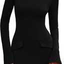 PRETTYGARDEN Womens Fall Long Sleeve Mini Dress 2025 Trendy Boat Neck Bodycon Knit Elegant Short Party Formal Dresses