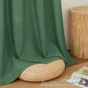 NICETOWN Rustic Linen 102 inch Long Curtains for Living Room, Grommet Privacy Added Thick Linen Weave with Light Filter Window Curtains & Drapes for Bedroom, Olive Green, W55 x L102, 2 Panels