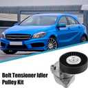 X AUTOHAUX Serpentine Drive Belt Tensioner Pulley and Idler Pulley Belt Assembly for Mercedes-Benz C240 C320 CL500 CLK320 E320 E500 ML500 S350 SL55 for AMG AC Belt Tension Idler Pulley