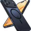 Magnetic Shockproof for iPhone 17 Pro Max Case, [Fit for MagSafe] Military-Grade Protection [Full Camera Coverage] Durable Translucent Matte Cover for iPhone 17 Pro Max Phone Case, Black