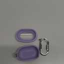 SURITCH Case for Raycon Everyday Earbuds Classic Headphones, Shockproof Magnetic Case for Raycon Bluetooth Headset True Wireless Earbuds, Protective Cover with Magnetic Lid Lock & Carabiner, Purple