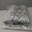 Patterned Living Room Curtains Drapes 108 Inch Long 2 Panels,Extra Long 50% Blackout Black Out Light Filtering Back Tab Boho Print Pattern 9FT Length Ceiling Curtains for Tall Window,Black