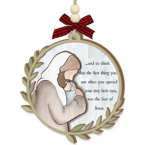 2 x Miscarriage Christmas Ornament 2025  Angel Baby Remembrance Gift for Mothers, Parents, Sympathy Memorial Ornament for Loss of Child or Infant  Be with Jesus Wooden Condolence Ornament Hanging Decor