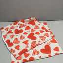 Valentines Day Pillow Covers 18x18 Set of 2 Red Heart Throw Pillow Covers Love Pillowcase Linen Decoration Farmhouse Holiday Cozy Soft Cushion Case Couch for Indoor Outdoor Home Decor