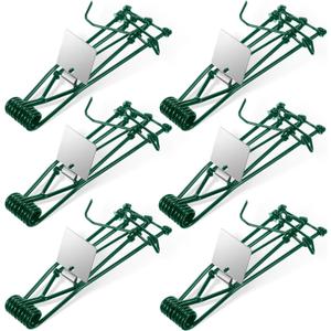 Metal Mole & Gopher Trap - Reusable Tactical Mole Gopher Killer Outdoor Vole Traps for Voles, Gophers, Rats, Ground Moles - Yard Garden Lawn Protection, Pack of 6, Green
