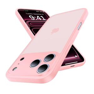 for iPhone 17 Pro Max Case, [Ribbed Non-Slip Sides] [Military-Grade Drop Protection] [Full Camera Protection] Anti-Yellow Soft-Touch Shockproof Slim Phone Case for iPhone 17 Pro Max, Pink