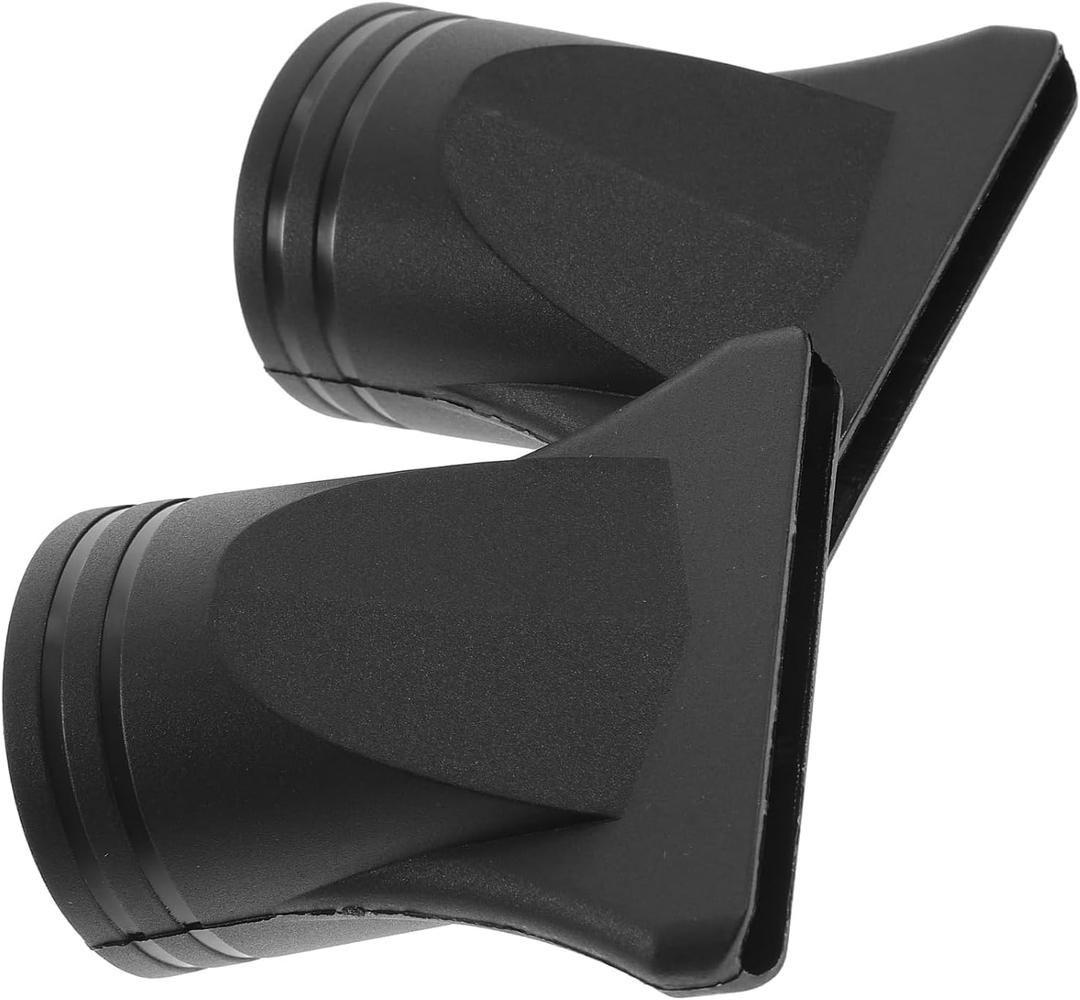 2PCS Professional Blow Dryer Narrow Concentrator - Specific Fit 4.3-4.5cm Diffusers, Black ABS Plastic Nozzle Replacement for Hair Dryer Attachments, Salon-Grade Flat Blow Styling Tools