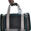 Dog Carrier Bag Soft Side Backpack Cat Pet Carriers Puppy Outgoing Travel Bags Airline Approved Transport for Small Dogs Cats(S 40x25x25cm) (Grey)