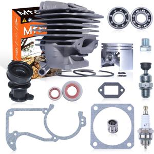 48mm Cylinder Piston Gaskets Kit for Stihl MS360 036 PRO 034 AV Super MS340 Chainsaw Intake Manifold Crank Bearings Oil Seal Decompression Valve Needle Bearing
