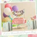 Humyoun 24 Pcs Fairy Party Favor Bags Set with Ribbon Gift Woodland Fairy Party Decorations Mushroom Goodie Floral Candy Treat Bags for Birthday and Baby Shower