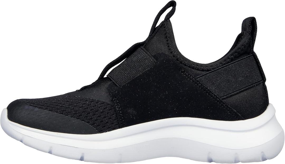 Skechers Kids' Skech Fast Sneaker (2 Little Kid, Black/White)