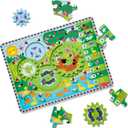 Melissa & Doug Wooden Animal Chase Jigsaw Spinning Gear Puzzle  24 Pieces Wooden Puzzle for Toddlers and Preschoolers, for Boys and Girls Ages 3+