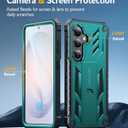 FNTCASE for Samsung Galaxy S26 Case: with [Built-in Screen Protector & Kickstand] [2 Front Frames] [Military-Grade Drop Protection] Heavy Duty Shockproof Rugged Case Full Body Protective Cover Green